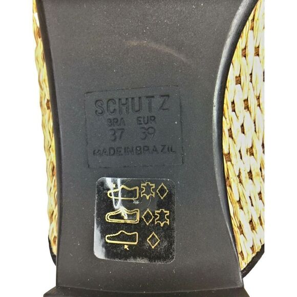 NWOT Schultz mule slide Sandal size 37/39 Rafia Flat - Picture 6 of 8